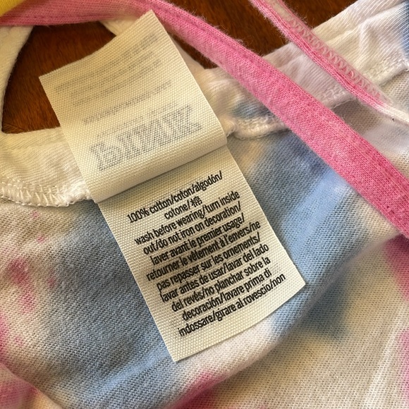 PINK Victoria's Secret Pink, Blue, Yellow, and White Tie-Dye Crop Top XS - Picture 6 of 13